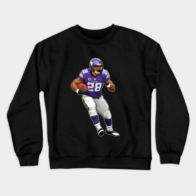 Adrian Peterson #28 Get ready Crewneck Sweatshirt by GuardWall17